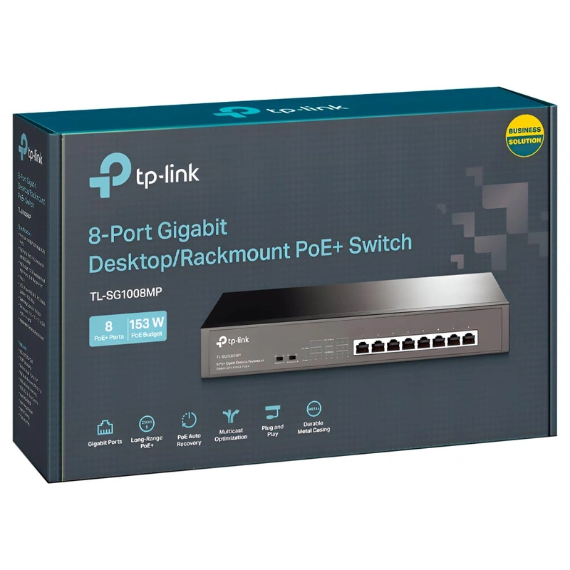 Hub Switch Tp-link TL-SG1008MP Poe+ Racmount 8 Portas - 101001000Mbps - Imagem 3