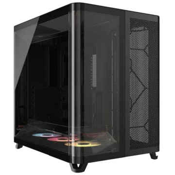 Gabinete Gamer Corsair Air 5400 Series CC-9011318-WW Mid Tower 3 Cooler ARGB - Preto