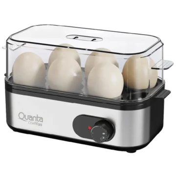 Maquina de Cozinhar Ovos Quanta QTMCH400 Cheffegg 220V - Preto Prata (4 em 1)