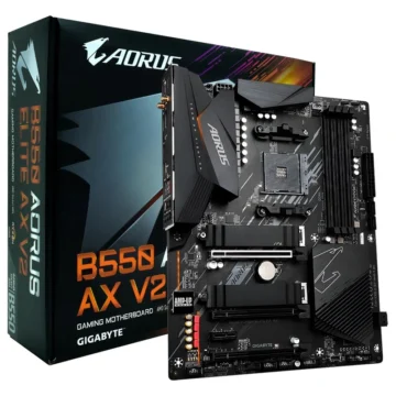 Placa Mãe Gigabyte B550 AORUS Elite AX V2 Socket AM4 DDR4 AMD B550 ATX