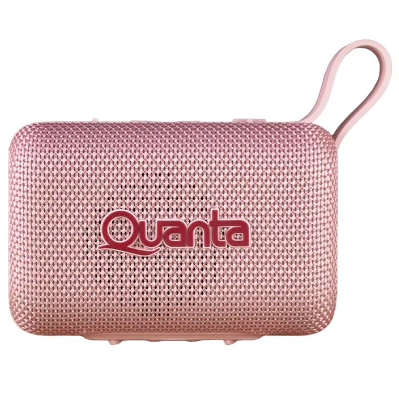 Caixa de Som Quanta QTSPS80 Mini Bluetooth TWS Micro SD - Rosa 8W IPX5