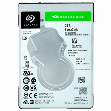 HD para Notebook Seagate 2TB BarraCuda 2.5 SATA 3 - 6Gb/s ST2000LM015