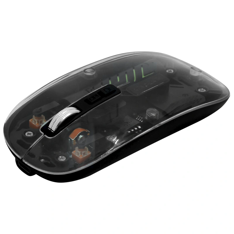 Mouse Satellite A-771G Wireless - Preto Transparente USB Receiver - Imagem 3