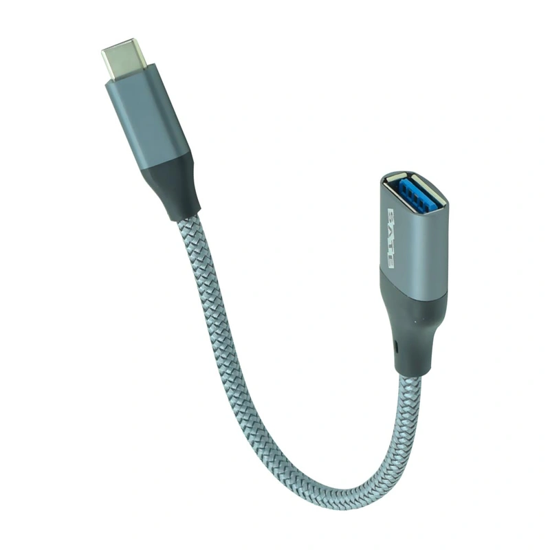 Cabo Adaptador USB-C Macho para USB 3.0 Fêmea Satellite AL-110 Cinza - Imagem 3