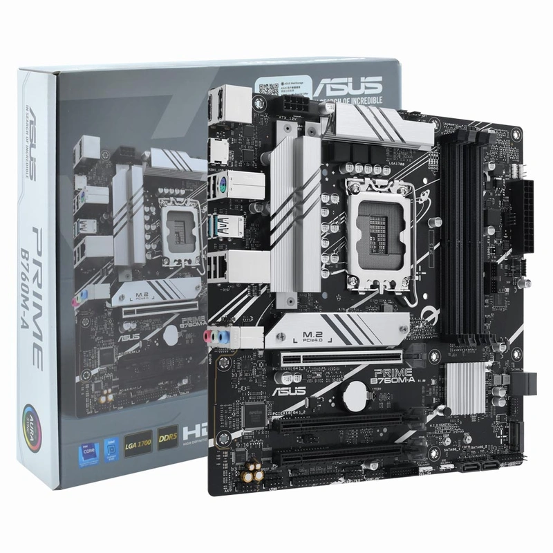 Placa Mãe ASUS Prime B760M-A Socket LGA 1700 DDR5 Intel B760 Micro ATX
