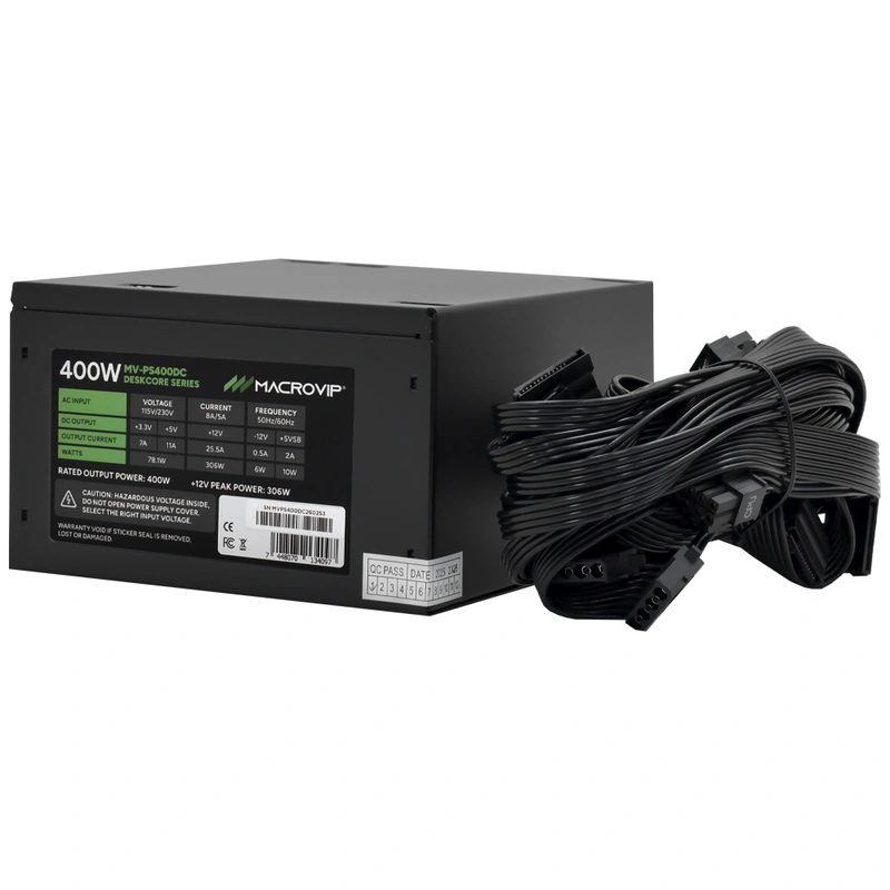 Fonte de Alimentação Macrovip MV-PS400DC Deskcore 400W ATX Não Modular - Imagem 2