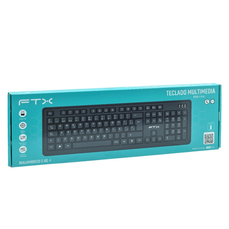 Teclado FTX KW46 Wireless Português - Preto Windows USB Receiver - Imagem 3