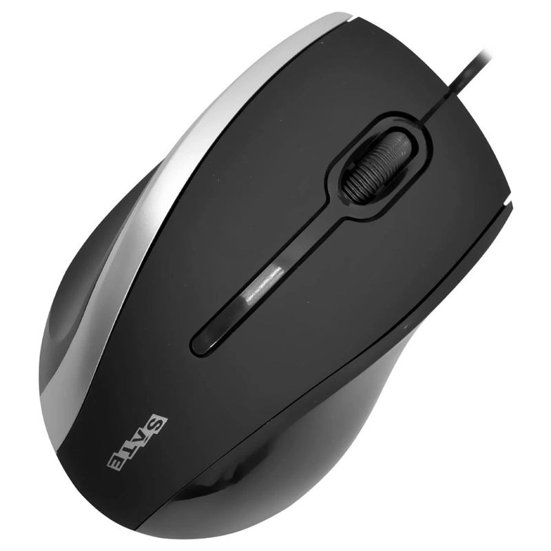 Mouse Satellite A-501 Silent Pro USB - Preto Com fio - Imagem 3