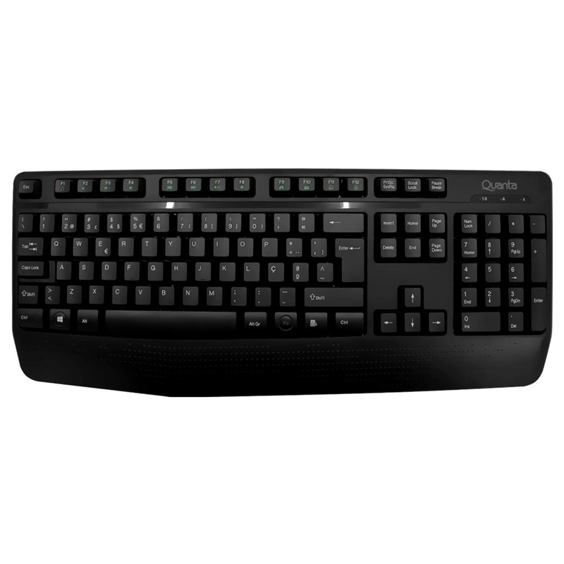 Teclado + Mouse Quanta QTKTM12 Wireless Português - Preto USB Receiver - Imagem 2