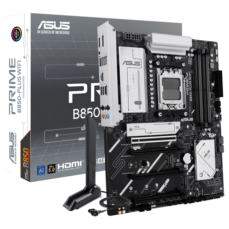 Placa Mãe ASUS Prime B850-PLUS Wi-Fi Socket AM5 DDR5 AMD B850 ATX