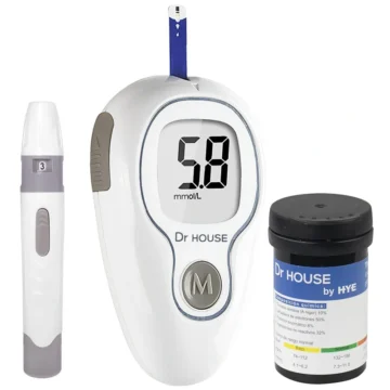Medidor de Glicose Dr House G-425-3 Kit 25AG25TI - Branco