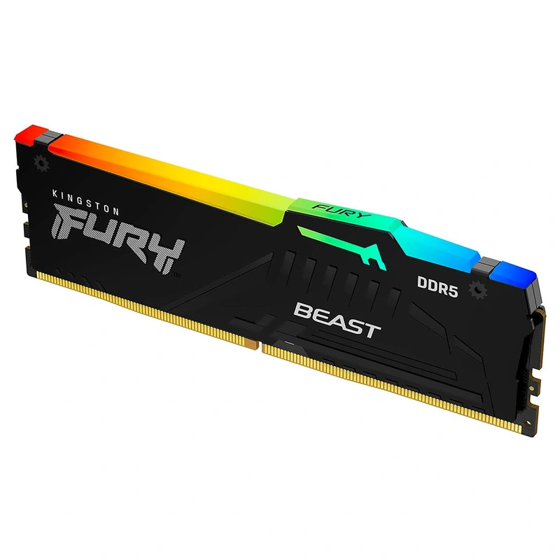 Memória RAM Kingston Fury Beast DDR5 16GB 6000MHz RGB - Preto (KF560C36BBE2A-16) - Imagem 2