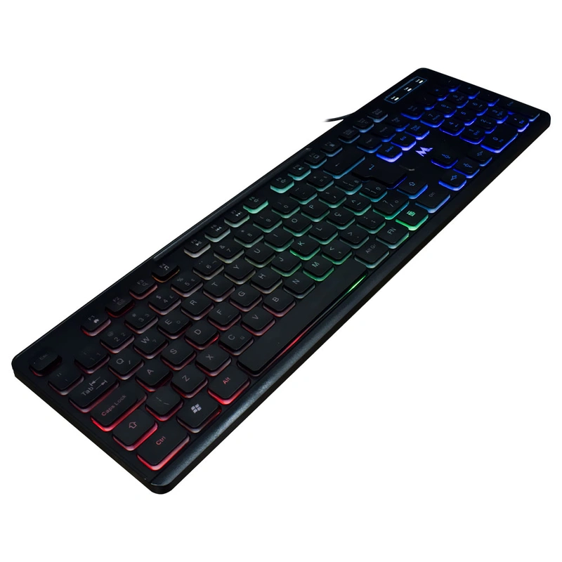 Teclado Mtek KB-7269LR USB RGB Português - Preto Com fio Windows, macOS, Android e Linux - Imagem 2