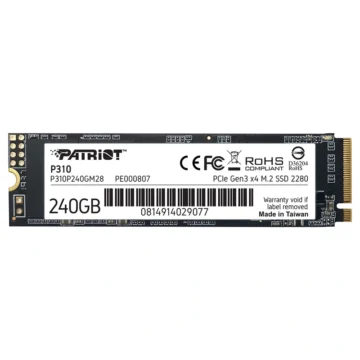 SSD Patriot M.2 240GB P310 NVMe - P310P240GM28 PCIe Gen 3 x 4