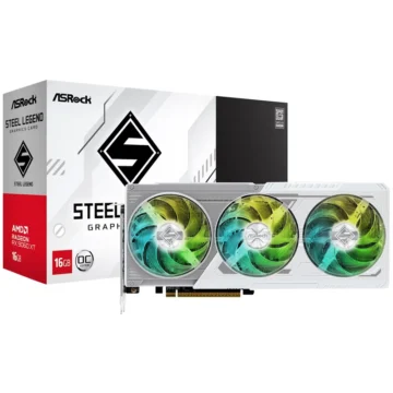 Placa de Vídeo ASRock OC Steel Legend 16GB Radeon RX9060 XT GDDR6 - 90-GA5JZZ-00UANZ