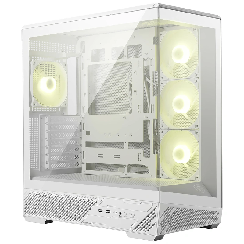 Gabinete Gamer MSI Mag Pano 130R PZ Mid Tower 4 Cooler ARGB - Branco