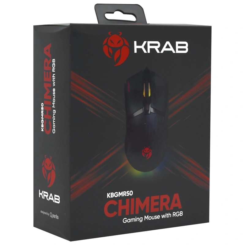 Mouse Gamer Quanta KRAB KBGMR50 Chimera USB RGB - Preto Krab Chimera Com fio - Imagem 4