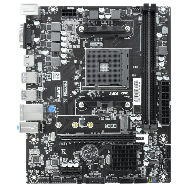 Placa Mãe Star A520 Socket AM4 DDR4 AMD A520 2 Slots SDRAM Dual Channel DDR4 2400MHz - Imagem 3