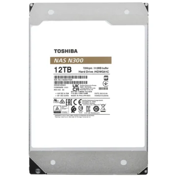 HD Toshiba 12TB N300 Nas 3.5 SATA 6.0 Gbit/s HDWG51CXZSTA