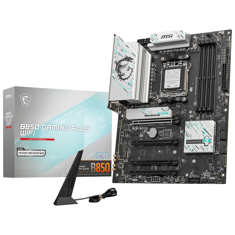 Placa Mãe MSI B850 Gaming Plus Wi-Fi Socket AM5 DDR5 AMD B850 ATX Wi-Fi 7