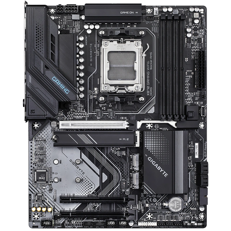 Placa Mãe Gigabyte X870 Gaming Wi-Fi 6 Socket AM5 DDR5 AMD X870 4 Slots DIMMs DDR5 8200MHz - Imagem 2