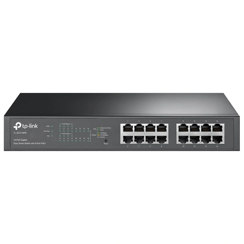 Hub Switch Tp-link TL-SG1016PE 16 Portas Gigabit 8 Portas Poe+ - 101001000Mbps
