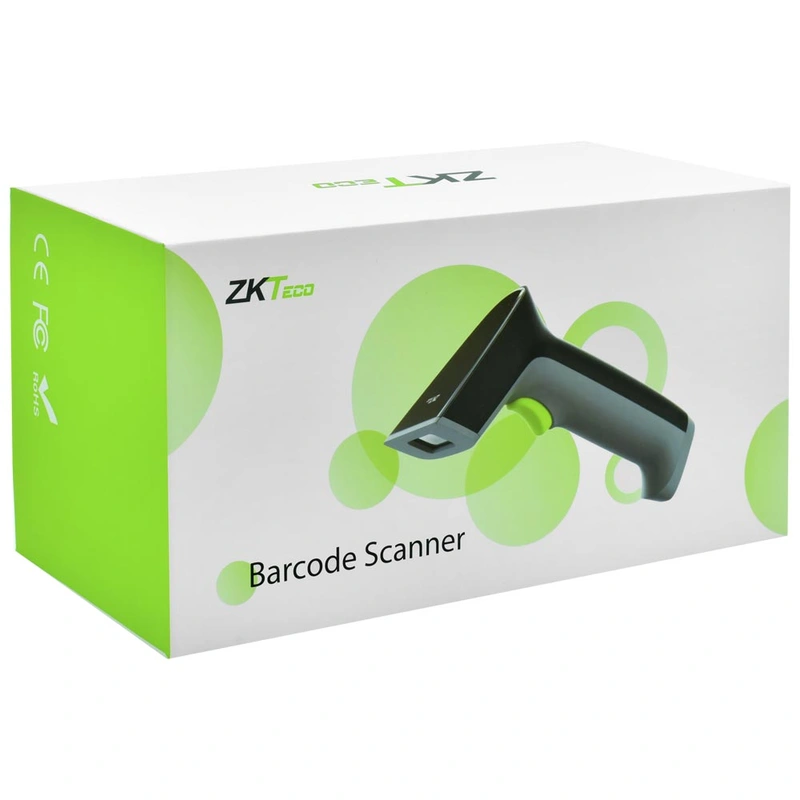 Leitor de Código de Barras Zkteco ZKB103S 1D Wireless USB - Preto