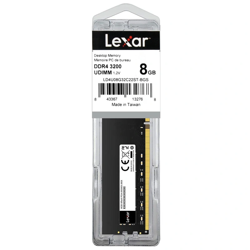 Memória RAM Lexar DDR4 8GB 3200MHz - LD4U08G32C22ST-BGS DIMM - Imagem 2