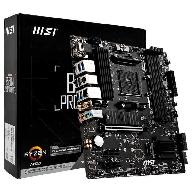 Placa Mãe MSI B550M PRO-VDH Wi-Fi Socket AM4 VGA DDR4 AMD B550