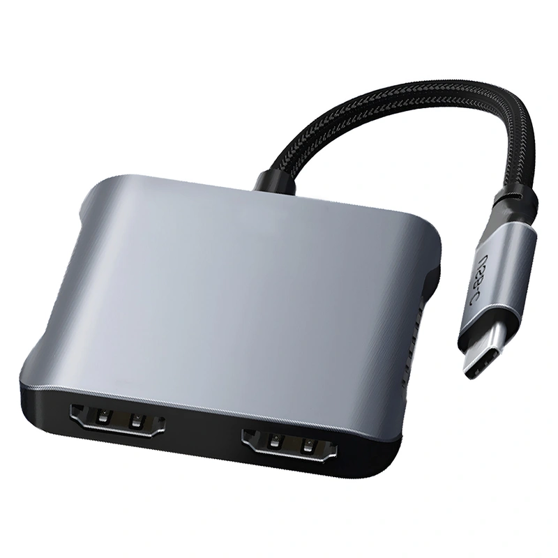 Hub USB-C FTX CT-CM2H4K-AG 115571 4 Portas 2 HDMI USB USB-C Fêmea - Cinza