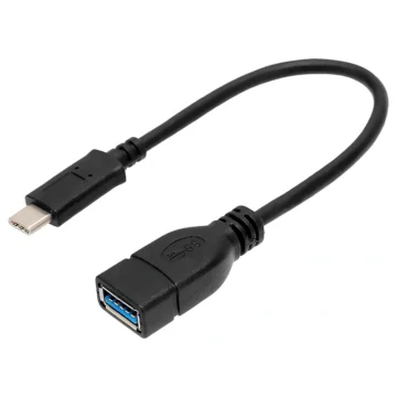 Cabo Adaptador USB-C Macho para USB 3.0 Fêmea OTG USB-C - USB 3.0 Fêmea