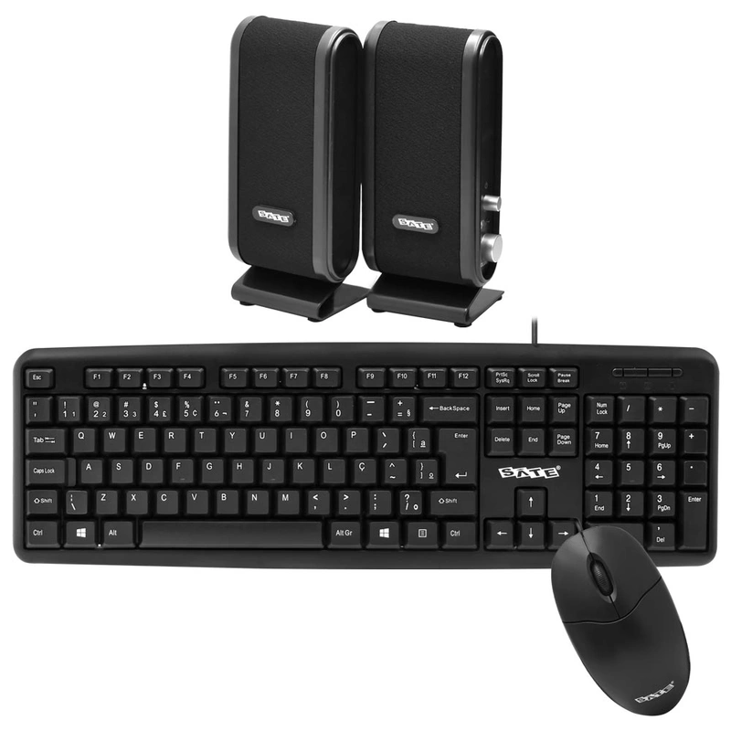 Gabinete Kit Satellite K701 Fonte 200W Speaker Mouse Teclado Português - Preto - Imagem 3
