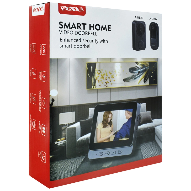Vídeo Porteiro Satellite A-DB24 Smart Home Tela 4.3 Smart Home A-DB24 Preto - Imagem 3
