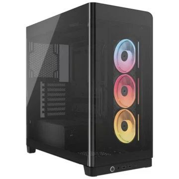 Gabinete Gamer Corsair Frame 4500X RS-R CC-9011314-WW Mid Tower 3 Cooler ARGB - Preto