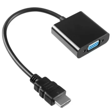 Cabo Adaptador HDMI Macho para VGA Fêmea - Quanta QTHDV34 Adaptador HDMI para VGA