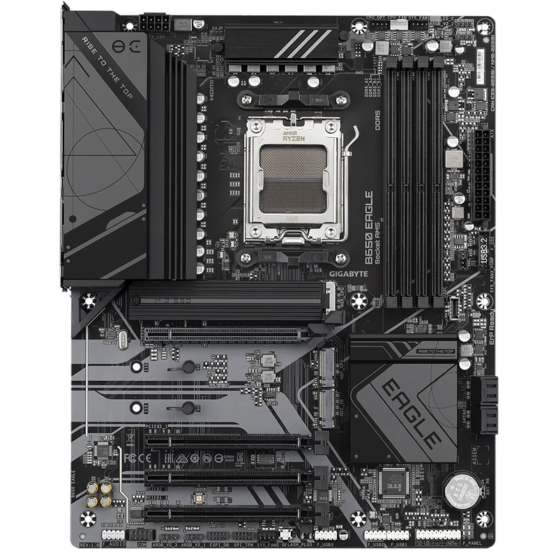 Placa Mãe Gigabyte B650 Eagle Socket AM5 DDR5 AMD B650 4 Slots DDR5 Dual Channel 7600MHz - Imagem 3
