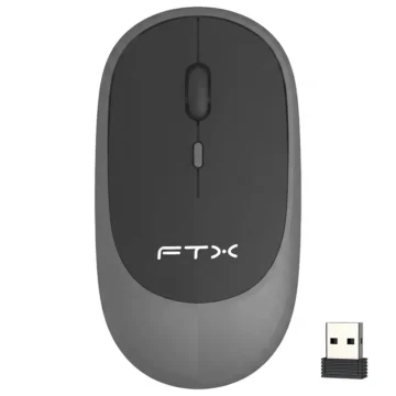 Mouse FTX MWB59 Wireless Bluetooth - Preto Cinza USB Receiver 2.4G