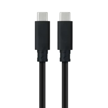 Cabo USB-C Macho A USB-C Macho Preto - 1.5M Cabo USB Type C para USB Type C