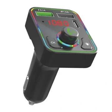 Transmissor Digital para Carro Satellite A-MP41 LED Bluetooth FM TF USB USB-C MP3 - Preto