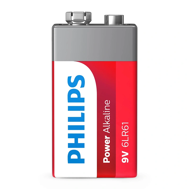 Pilha Philips Alkaline Power 9V - 6LR61P1B97 Power Alkaline