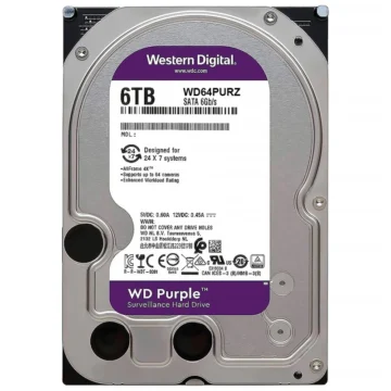 HD Western Digital 6TB WD Purple 3.5 SATA 3 - 6Gb/s WD64PURZ