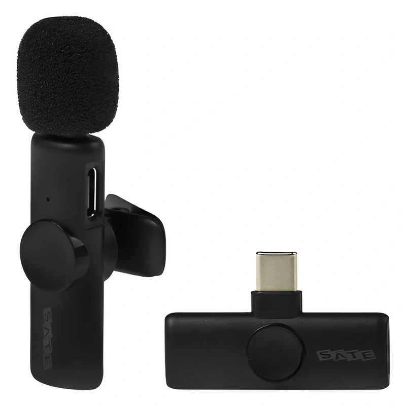 Microfone Satellite A-MK231 Wireless USB-C - Preto - Imagem 2