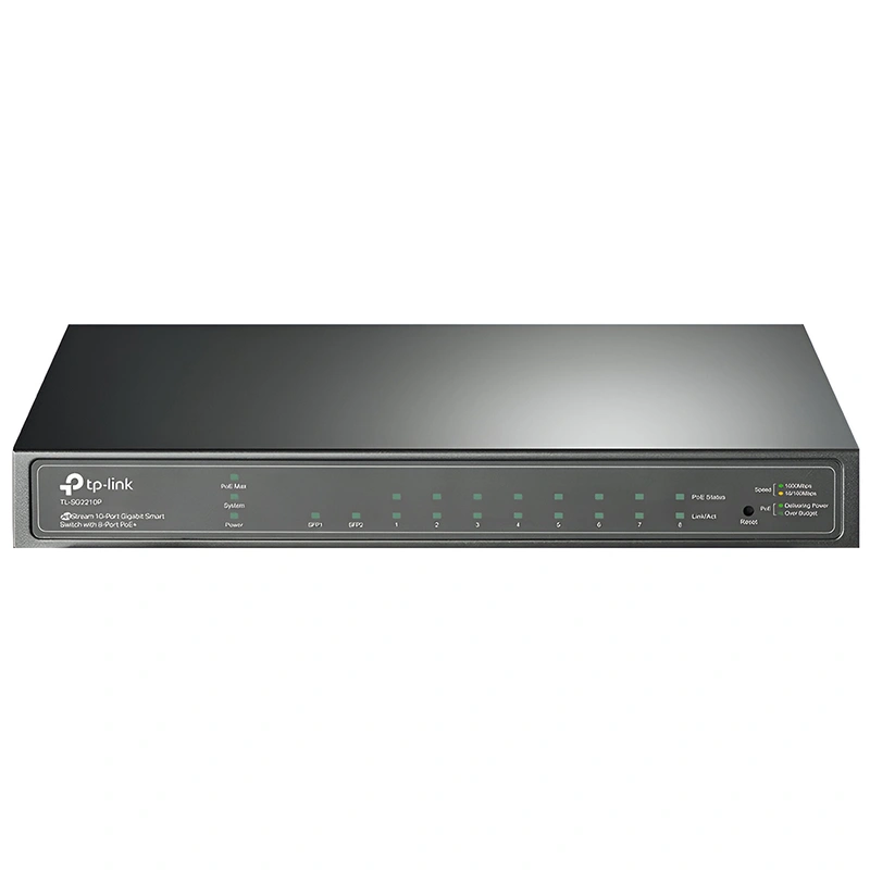 Hub Switch Tp-link TL-SG2210P T1500G-10PS 8 Portas POE+2SFP - 101001000Mbps