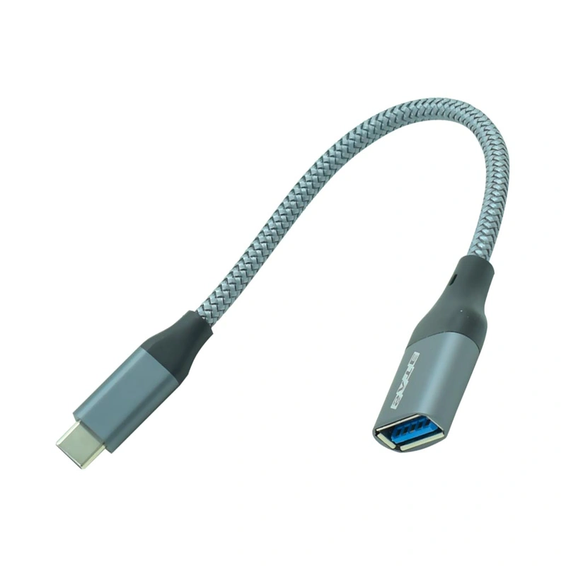 Cabo Adaptador USB-C Macho para USB 3.0 Fêmea Satellite AL-110 Cinza - Imagem 2