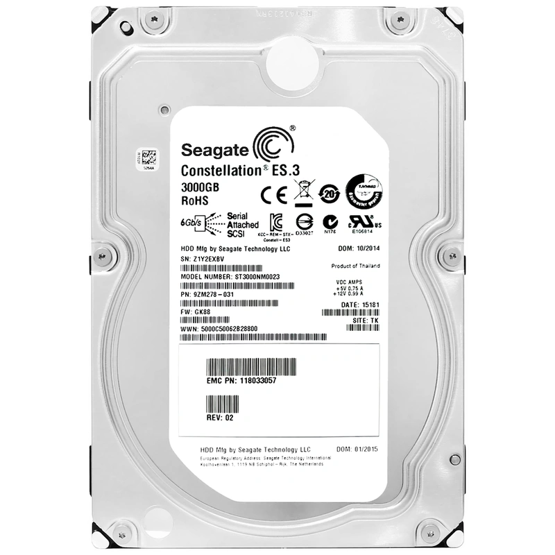 HD Seagate 3TB Constellation ES.3 3.5 SAS ST3000NM0023 Constellation ES.3 Pull