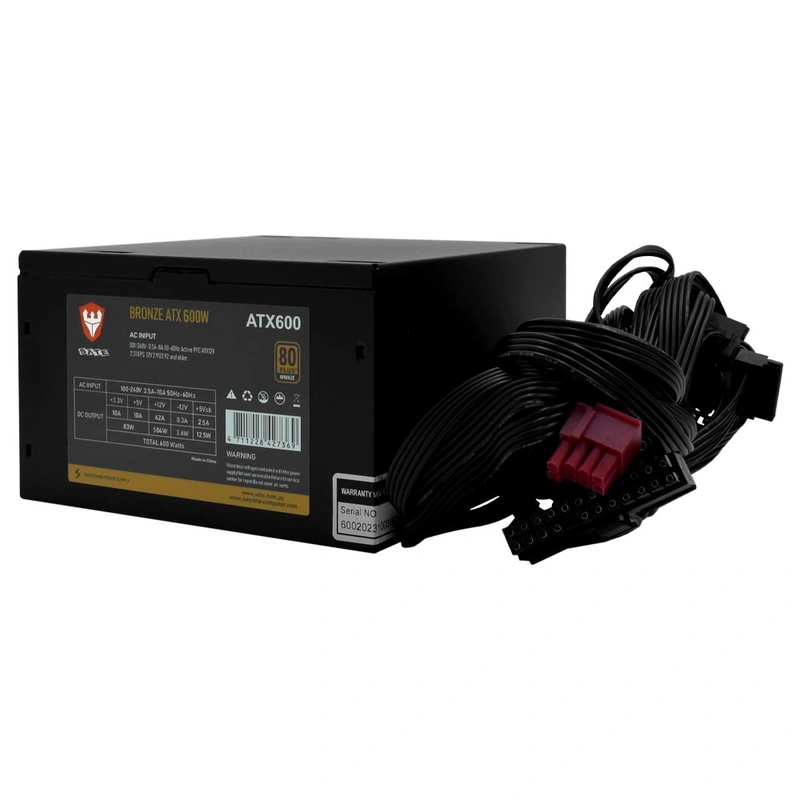 Fonte de Alimentação Satellite ATX600 600W ATX Não Modular 80 Plus Bronze - Imagem 2