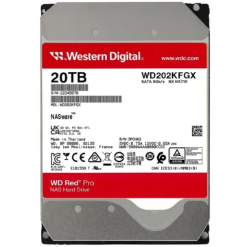 HD Western Digital 20TB WD Red Pro Nas 3.5 SATA 6Gb/s WD202KFGX