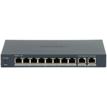 Hub Switch Hikvision DS-3E1510P-EIM 8 Portas Poe - 101001000Mbps