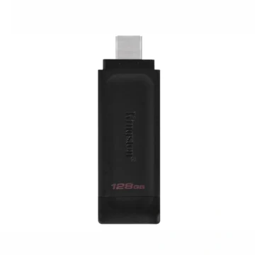 Pendrive Kingston DT70 128GB USB Type-C 3.2 - Preto USB-C 3.2