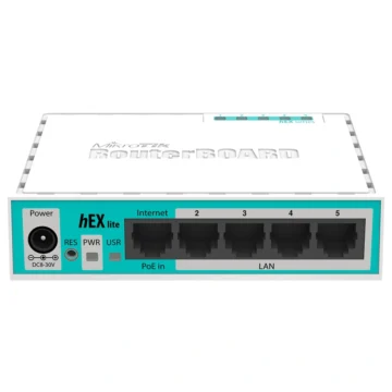 Switch Mikrotik Routerboard RB 750R2 Hex Lite - Branco